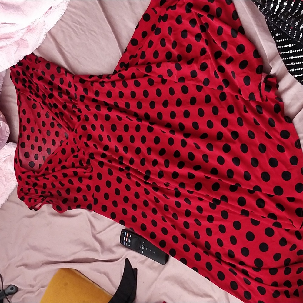 Polka dot red dress